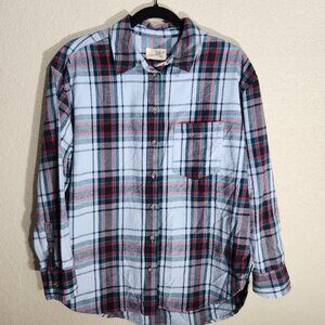 Universal Thread Plaid Button-Up Shirt Womens S Long Sleeve
